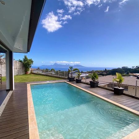 Villa Tiki Wonderfull Sea View Punaauia  Bagian luar foto