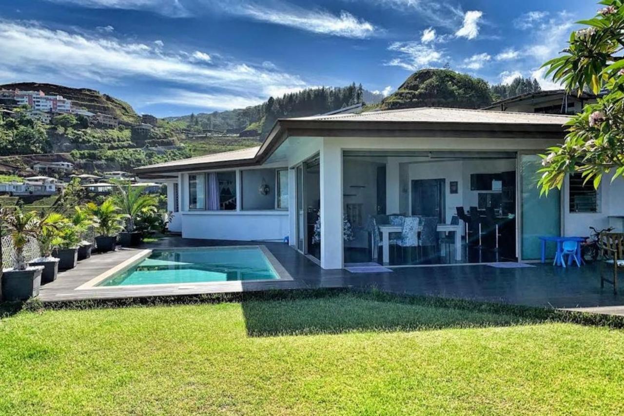 Villa Tiki Wonderfull Sea View Punaauia  Bagian luar foto
