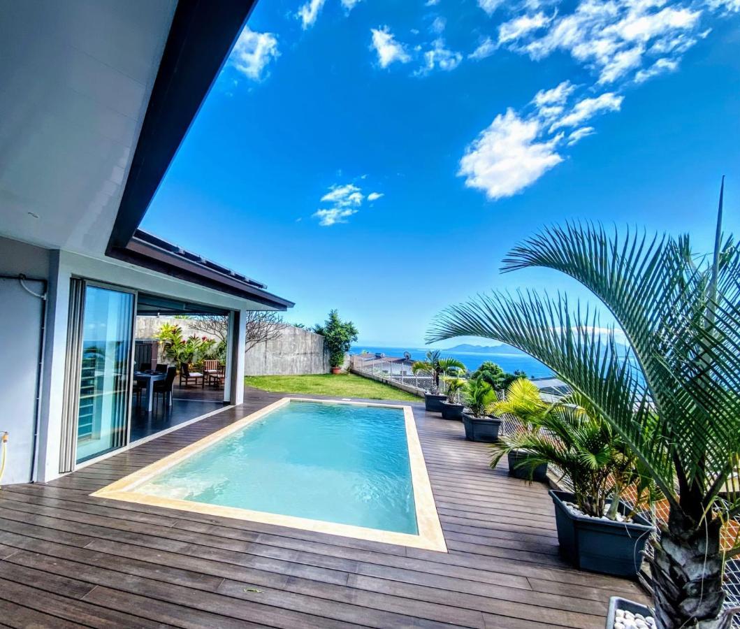 Villa Tiki Wonderfull Sea View Punaauia  Bagian luar foto