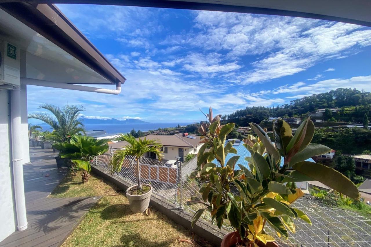 Villa Tiki Wonderfull Sea View Punaauia  Bagian luar foto