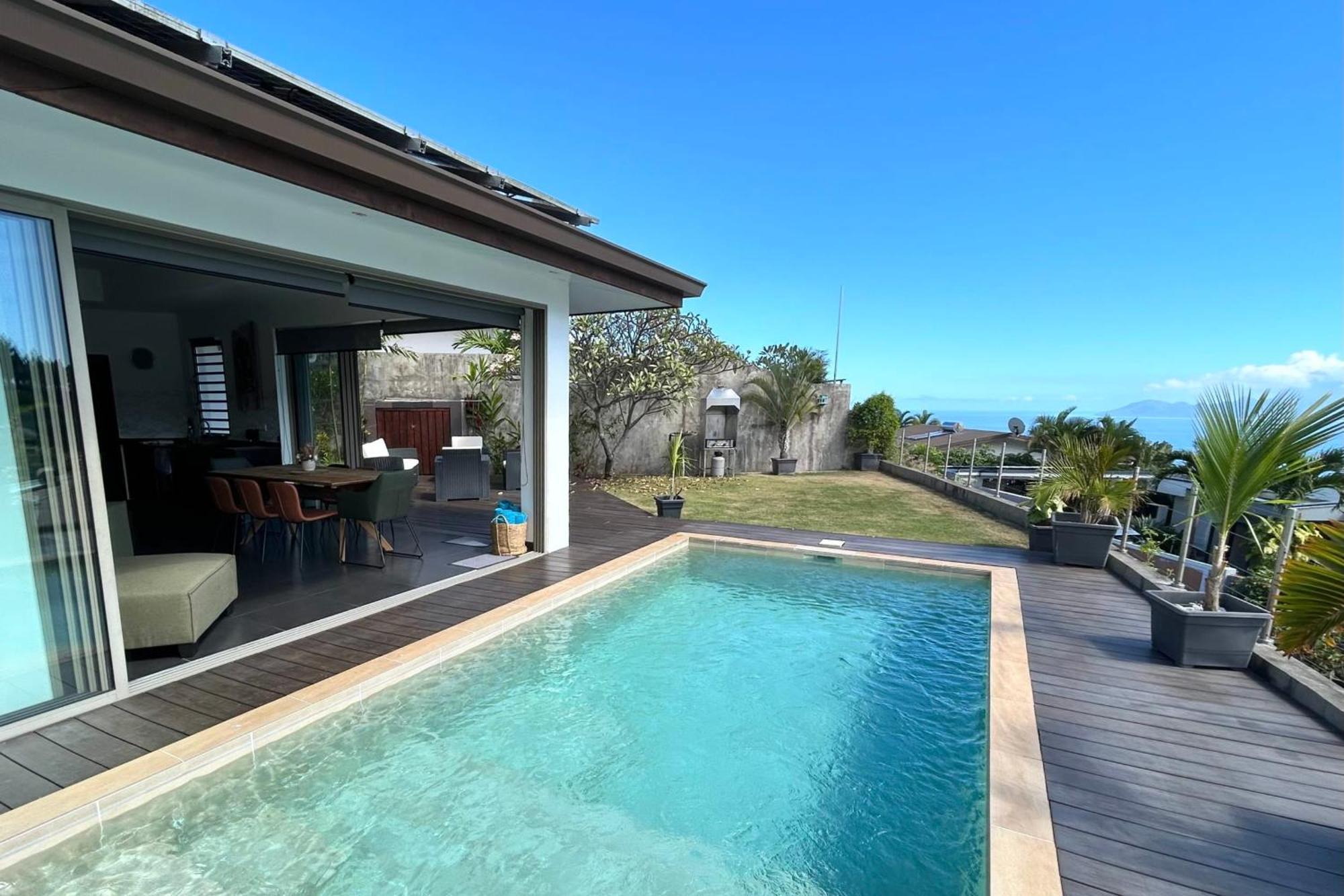 Villa Tiki Wonderfull Sea View Punaauia  Bagian luar foto