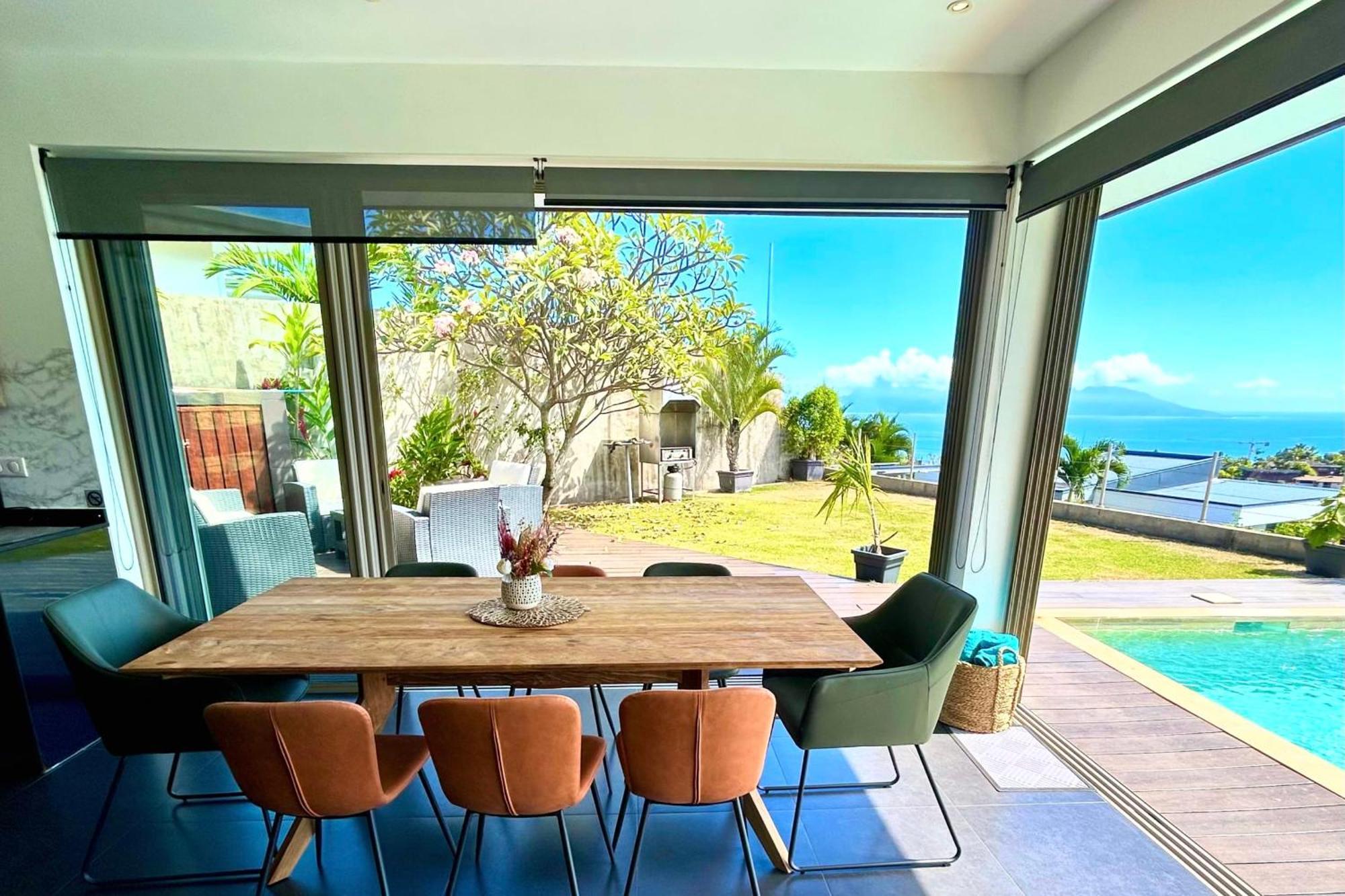 Villa Tiki Wonderfull Sea View Punaauia  Bagian luar foto